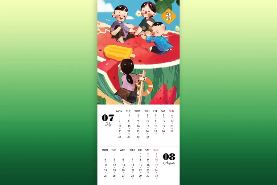 Lịch treo tường 7 tờ - Ảnh 5