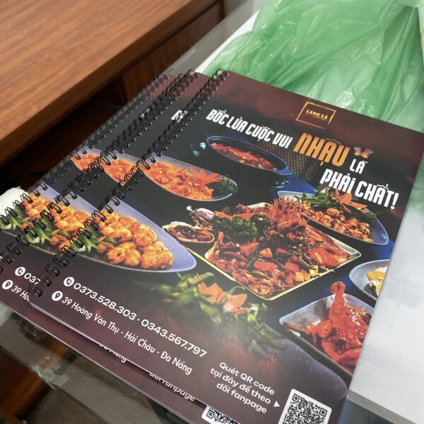 Menu nhựa dày PVC 4 lớp