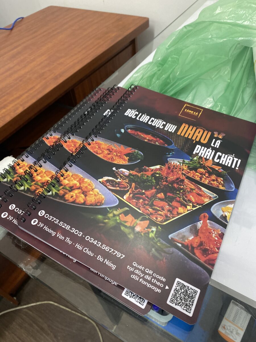 Menu nhựa dày PVC 4 lớp