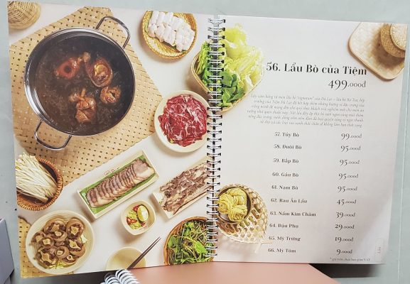 Menu, thực đơn