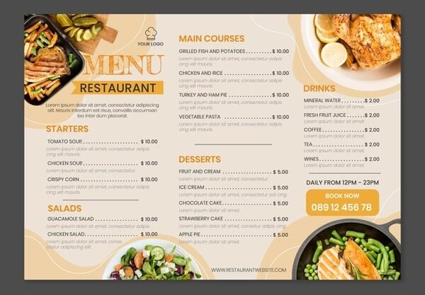 Menu, thực đơn