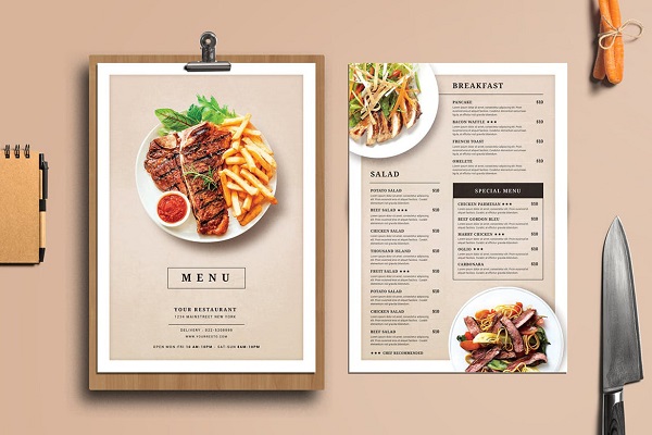Menu, thực đơn